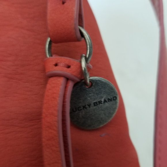 LUCKY BRAND Red Brick Genuine Leather Crossbody Shoulder Bag - Picture 10 of 13